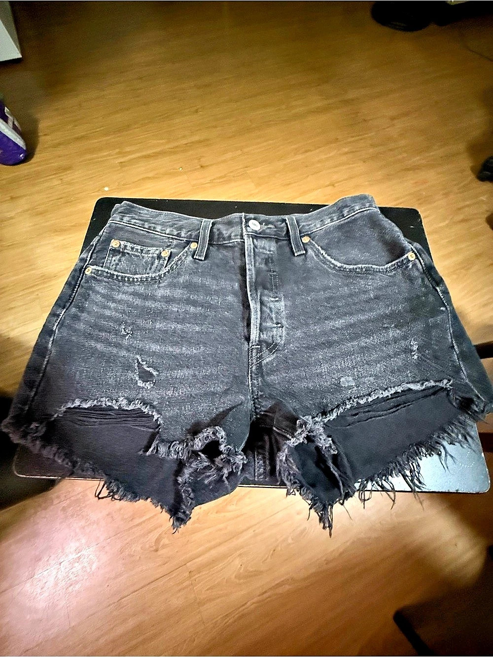 Levi's 501 Original Cutoff Shorts Black
